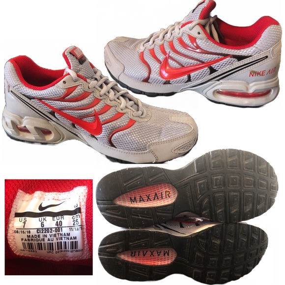 Nike Mens Air Max Torch 4 Running Shoes (Atmosphere Grey/University Red/Black) - Picture 2 of 2